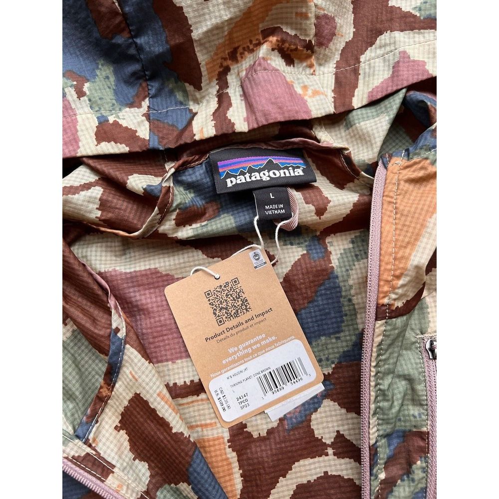 New Patagonia Houdini Windbreaker Running Jacket L Thriving Planet : Cone Brown - Picture 2 of 5